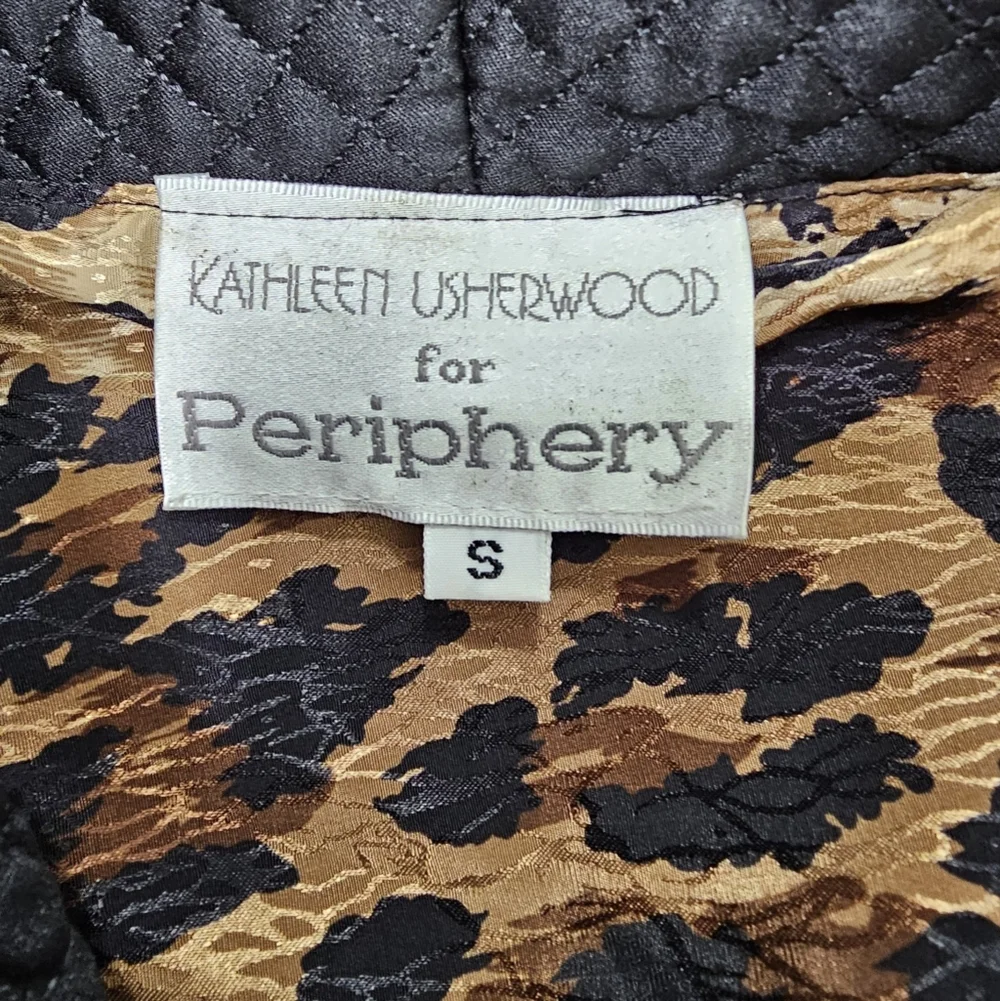 Vintage Kathleen Usherwood Leopard Print House Coat House Dress Caftan Mumu Sm